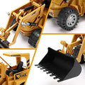 Remote Control Construction Toy – RC Bulldozer 1/24 Front Loader RC Tractor Vehicles With 2 Rechargeable Batteries Pretend Construction Playset Toys For 3 4 5 6 Years Old Boys Girls Kids Gift - Farm Adventure Play Edition
