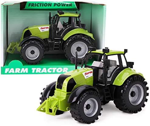 Friction Powered Farm Tractor With Opening Bonnet (Pink) - Farm Adventure Play Edition