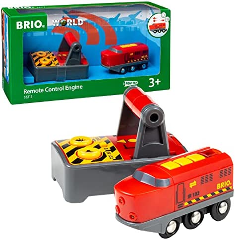 RIO World 33213 – RC Train – 2 Piece Wooden Toy Train Set For Kids Age 3 And Up - Railway Imagination Collection