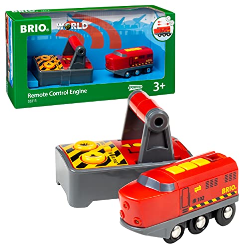 RIO World 33213 – RC Train – 2 Piece Wooden Toy Train Set For Kids Age 3 And Up - Railway Imagination Collection