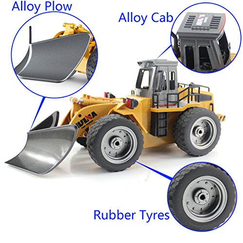 Deals Fisca RC Truck Remote Control Snow Plow 6 Channel 2.4G Alloy Snow Sweeper Vehicle 4WD Tractor Toy With Lights For Kid - Farm Adventure Play Edition