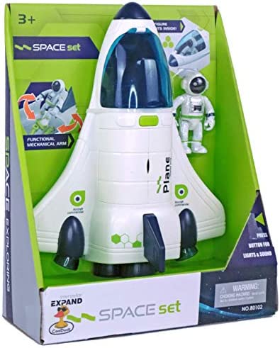Budget Space Shuttle Spacecraft Airplane Toys For Kids With Lights & Sound & Astronaut Figure,Spaceship Toys For Any Interstellar Mission Adventure,Toy Rocket Gift For Boys 3-5-8 - Cosmic Adventure Play Set