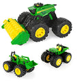 Toddler Toys Monster Treads Super Scale Combine Toy Set With 2 Extra Monster Treads Vehicles Ages 3+ G - Farm Adventure Play Edition