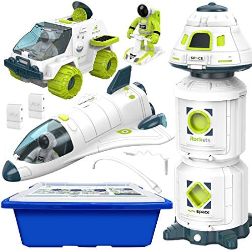 Budget Space Shuttle Spacecraft Airplane Toys For Kids With Lights & Sound & Astronaut Figure,Spaceship Toys For Any Interstellar Mission Adventure,Toy Rocket Gift For Boys 3-5-8 - Cosmic Adventure Play Set