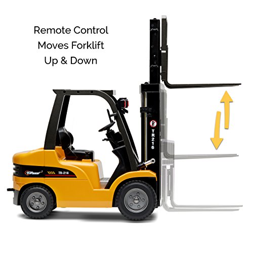 Deals Jumbo Remote Control Forklift 13 Inch Tall 8 Channel Full Functional Professional RC Forklift Construction Toys High Powered Motors 1:10 Scale – Heavy Metal – (TR-216) - Farm Adventure Play Edition