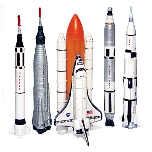 Spaceship Rocket Set – 5 Piece Space Program NASA Collector s Set – Mercury Gemini Apollo Saturn Rockets And Space Shuttle - Cosmic Adventure Play Set