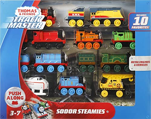 Deals Price Thomas & Friends Sodor Steamies 10-Pack Of Die-Cast Metal Push-Along Train Engines And Vehicles For Preschool Kids Ages 3 And Up - Railway Imagination Collection