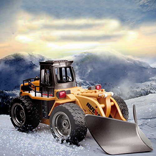 Deals Fisca RC Truck Remote Control Snow Plow 6 Channel 2.4G Alloy Snow Sweeper Vehicle 4WD Tractor Toy With Lights For Kid - Farm Adventure Play Edition