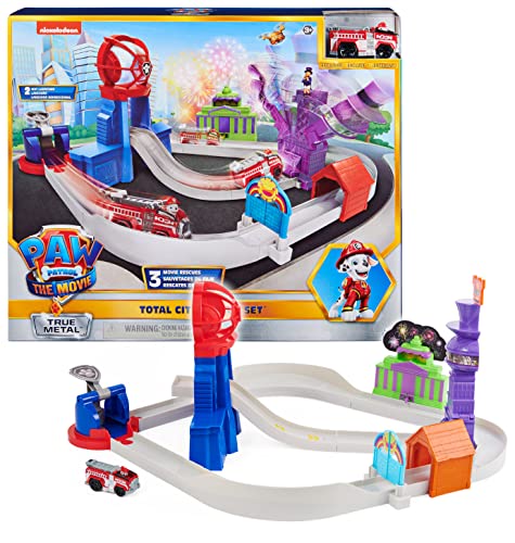True Metal Total City Rescue Movie Track Set With Exclusive Marshall Vehicle 1:55 Scale Kids Toys For Ages 3 And Up - Vehicle Adventure Play Collection