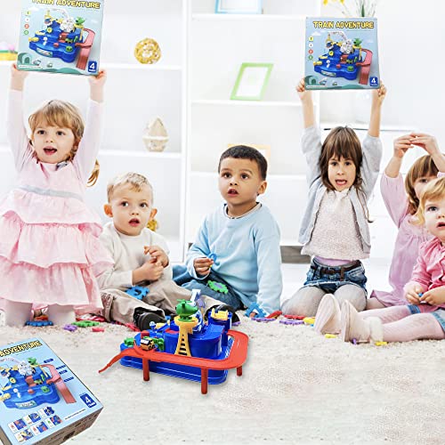 New Toddler Race Track Kids Boy Car Toys Age 3 4 Year Old Boys Girls Preschool Puzzle Rail Car Adventure City Rescue Game Parking Garage Playset Birthday Educational Gifts For Kids Ages 3 4 5 6 Years Old - Vehicle Adventure Play Collection
