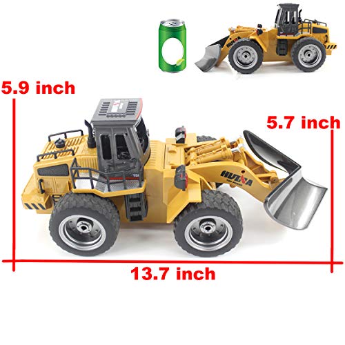 Deals Fisca RC Truck Remote Control Snow Plow 6 Channel 2.4G Alloy Snow Sweeper Vehicle 4WD Tractor Toy With Lights For Kid - Farm Adventure Play Edition