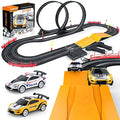 Electric High-Speed Slot Car Race Car Track Sets With 2 1:43 Scale Slot Cars And 2 Hand Controllers With Headlights And Dual Racing Toys Gifts For 6 7 8 9 10 11 12 Boys Girl - Vehicle Adventure Play Collection