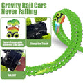 Inodoo Magic Tracks For Boys Girls Kids 144Pcs Flexible Glow In The Dark Race Track With LED Light-Up Dinosaur Race Car STEM Building Slot Car Toys well-suited Christmas Birthday Gifts For Aged 4-8 Dinosaur Race - Vehicle Adventure Play Collection