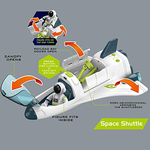 Budget Space Shuttle Spacecraft Airplane Toys For Kids With Lights & Sound & Astronaut Figure,Spaceship Toys For Any Interstellar Mission Adventure,Toy Rocket Gift For Boys 3-5-8 - Cosmic Adventure Play Set