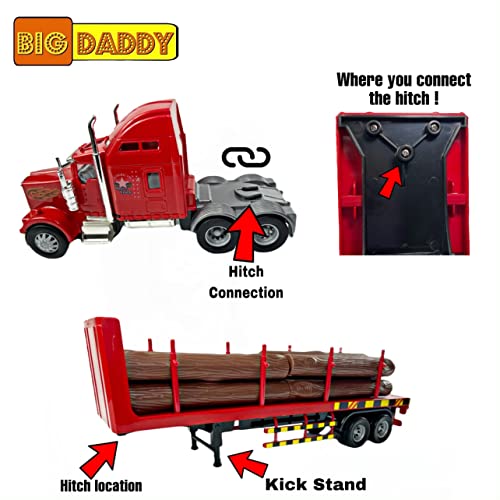 Wholesale Rig Heavy Duty Tractor Trailer Transport Series Lumber Truck Tractor Trailer - Farm Adventure Play Edition