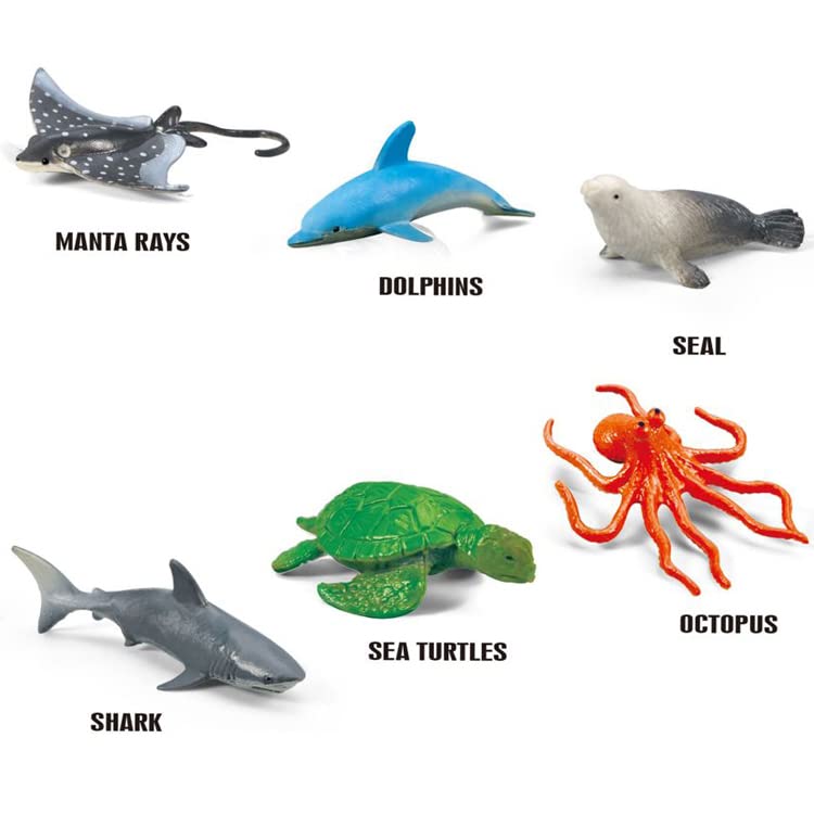 Submarine Toy Shark Car Vehicle Toy W/ 6 Sea Animals And Storage Toys For 3 4 5 6 7 Year Old Ki - Marine Adventure Collection