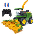 Remote Control Trucks Tractor Toy For Kids – 1:24 Rc Silage Harvester With Smoke Construction Vehicle Farm Tractors With Lights & Sounds Christmas Birthday Presents For Boys & Girls 3-8 Years Old - Farm Adventure Play Edition