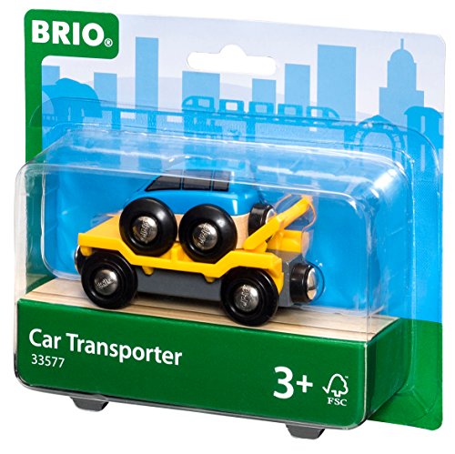 Promo World – 33577 Car Transporter 2 Piece Toy Train Accessory For Kids Ages 3 And Up - Railway Imagination Collection