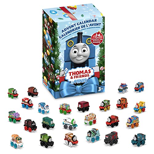 MINIS Advent Calendar 2022 Christmas Gift 24 Miniature Toy Trains And Vehicles For Preschool Kids Ages 3 Years And Up - Railway Imagination Collection