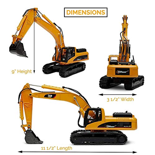 Excavator Toy Trucks Construction Toys Excavator Toys For Boys Diecast Metal Truck Toy Kids Tractor Toys 1:40 Scale Great Toddler Toys For 8 Year Old Boys And U - Farm Adventure Play Edition