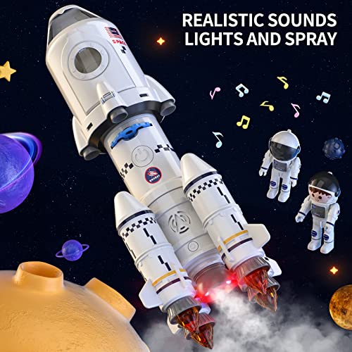New Space Shuttle Rocket Toys For 3 4 5 6 7 8 9 Years Old Kids Science Educational Toys 5-in-1 STEM Aerospace Toys With 2 Astronauts Projection Lamp Space Adventure Toys Gift For Boys Girls 3+ - Cosmic Adventure Play Set