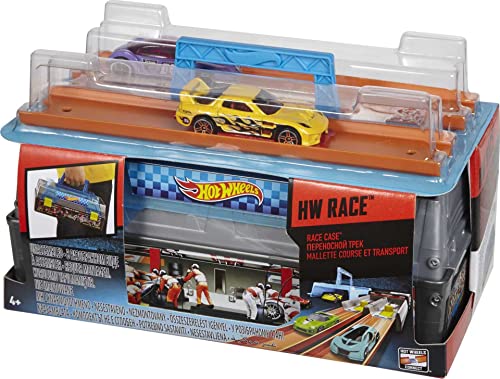 Discount Race Case Track Set With 2 Hot Wheels Cars Dual Launcher For Side-By-Side Racing Storage Container Toy For Kids 4 Years Old & Up - Vehicle Adventure Play Collection