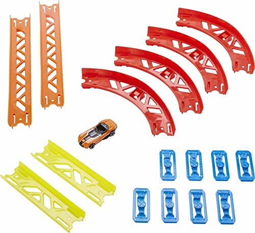 Track Builder Pack Assorted Curve Parts Connecting Sets Ages 4 And Older - Vehicle Adventure Play Collection