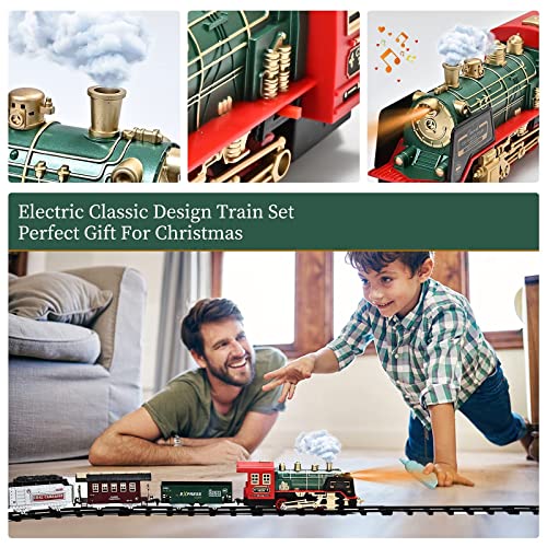 Train Set – Rechargeable Battery And Remote – Around The Christmas Tree With Water Steam Music & Lights – Electric Train Toy Gift Toys For Age 3 4 5 6 7 8+ Kids Toddlers 2022 Remote Control Train Se - Railway Imagination Collection