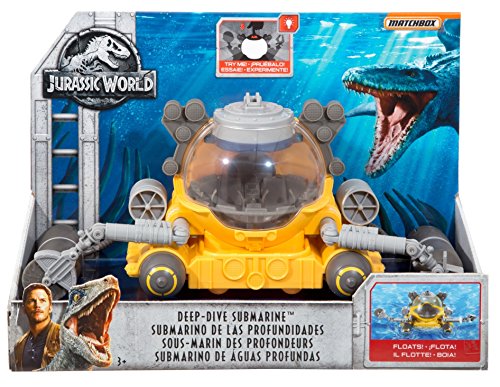 MATCHBOX JURASSIC WORLD VEHICLE DEEP-DIVE SUBMARINE Vehicle - Marine Adventure Collection
