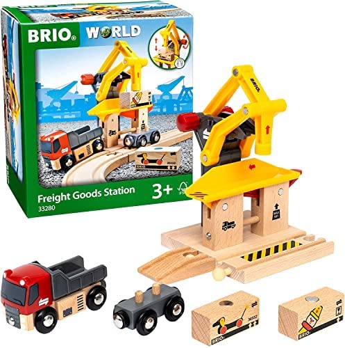 RIO World – 33280 Freight Goods Station Toy Train Accessories For Kids Age 3 And Up Green - Railway Imagination Collection