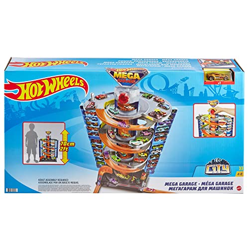 Mattel – Hot Wheels City 50 New Mega Garag - Vehicle Adventure Play Collection