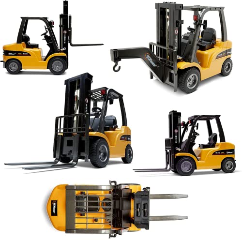 Deals Jumbo Remote Control Forklift 13 Inch Tall 8 Channel Full Functional Professional RC Forklift Construction Toys High Powered Motors 1:10 Scale – Heavy Metal – (TR-216) - Farm Adventure Play Edition