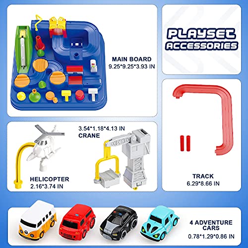 New Car Adventure Toys Race Track For Toddlers – Boy Toy & Race Tracks For Boys – Toddler Car Toys Preschool Educational Toy Cars For Kids 3 4 5 6 7 Year Old Car Track Gifts For Kids - Vehicle Adventure Play Collection