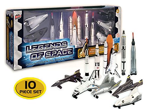 Legends Of Space : Countdown To Adventure – History Of American Space Flight 10 Piece Set - Cosmic Adventure Play Set