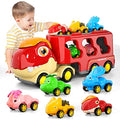 New Dinosaur Truck Toys For Kids 3-5 Years Cars Toys For Toddler 1-3 6 In 1 Jurassic Dinosaurs Trucks Toys Semi Truck Toy Car For Boys And Girls Age 2-3 well-suited Gift For Baby & Toddler Toys - Vehicle Adventure Play Collection