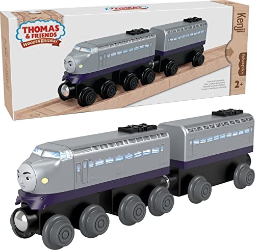 Cheap Wooden Railway James Engine And Coal Car Push-Along Train Made From Sustainably Sourced Wood For Kids 2 Years And Up - Railway Imagination Collection
