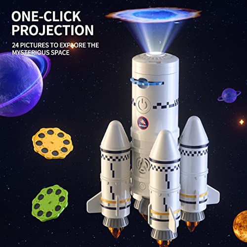 New Space Shuttle Rocket Toys For 3 4 5 6 7 8 9 Years Old Kids Science Educational Toys 5-in-1 STEM Aerospace Toys With 2 Astronauts Projection Lamp Space Adventure Toys Gift For Boys Girls 3+ - Cosmic Adventure Play Set