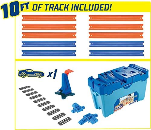 Deals Track Builder Multi Loop Box Ultimate Storage 10 Feet Of Track Connectors Launcher Diecast Car Portable Ages 4 And Abov - Vehicle Adventure Play Collection