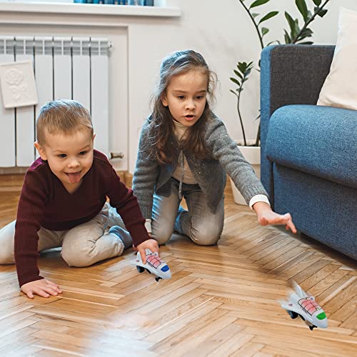New Light Up Space Shuttle Toys Battery Operated Spaceship Toy With LEDs Sound And Push And Go Motion NASA Toys Outer Space Shuttle Toy Gifts For Boys And Girls Set Of 3 - Cosmic Adventure Play Set