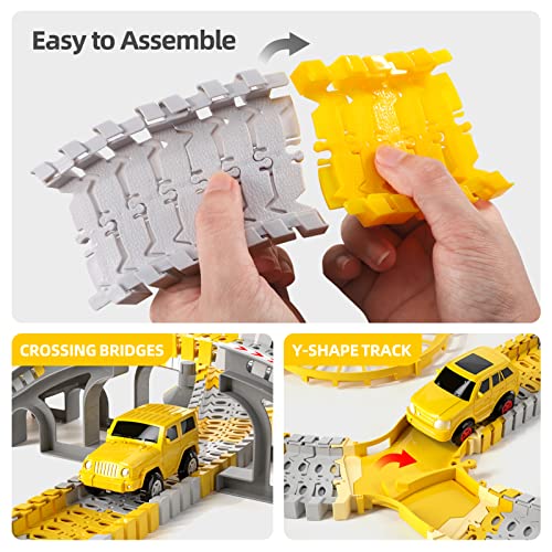 Wholesale IHaHa 236 PCS Construction Toys Race Tracks For Boys Kids Toys 6 PCS Construction Car And Flexible Track Playset Create A Engineering Road For 3 4 5 6 Year Old Boys Girls Toys - Vehicle Adventure Play Collection