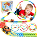 Toys For 3 Year Old Boys,Kids Toys For Boys Girls Age 3-5,184 PCS Toddler Toys Race Car Track Set With Flexible Track Create A Road Race,DIY Magic Car Toys For 3 4 5 Year Old Christmas Birthday Gifts Red Green - Vehicle Adventure Play Collection