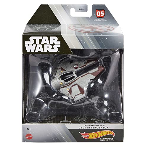 Star Wars Starships Select Premium Diecast OBI-Wan Kenobi s Jedi Interceptor - Cosmic Adventure Play Set