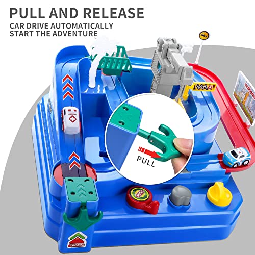 Deals Kids Race Track Car Adventure Toy For Toddlers – Car Rescue Adventure Toys Gifts For Boys Age 3 Car Toys For Toddlers 2-4 Years Educational Puzzles Car Toys For 4 5 6 Year Old Boys Girls - Vehicle Adventure Play Collection
