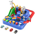 Toddler Toys For 3 4 5 Years Old Boys Girls Car Adventure Toys City Rescue With 4 Mini Cars,Race Tracks Car Toys For Boys Age 3-5 Birthday Gifts For 3-5 Year Old Boys Girls 10.2×10.2×7.2in - Vehicle Adventure Play Collection