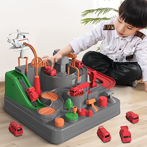 Kids Race Track Toys For Boy Car Adventure Toy For 3 4 5 6 7 Years Old Boys Girls Puzzle Rail Car City Rescue Playsets Magnet Toys W/ 3 Mini Cars Preschool Educational Car Games Gift Toys - Vehicle Adventure Play Collection