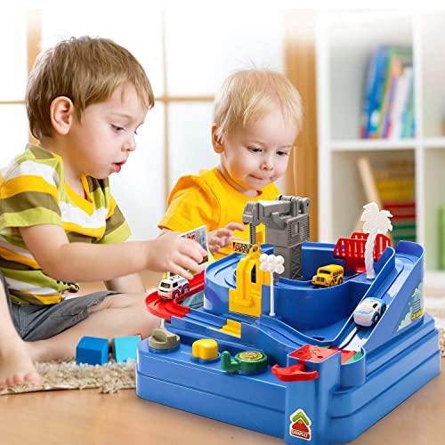 Deals Kids Race Track Car Adventure Toy For Toddlers – Car Rescue Adventure Toys Gifts For Boys Age 3 Car Toys For Toddlers 2-4 Years Educational Puzzles Car Toys For 4 5 6 Year Old Boys Girls - Vehicle Adventure Play Collection