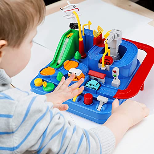New Car Adventure Toys Race Track For Toddlers – Boy Toy & Race Tracks For Boys – Toddler Car Toys Preschool Educational Toy Cars For Kids 3 4 5 6 7 Year Old Car Track Gifts For Kids - Vehicle Adventure Play Collection