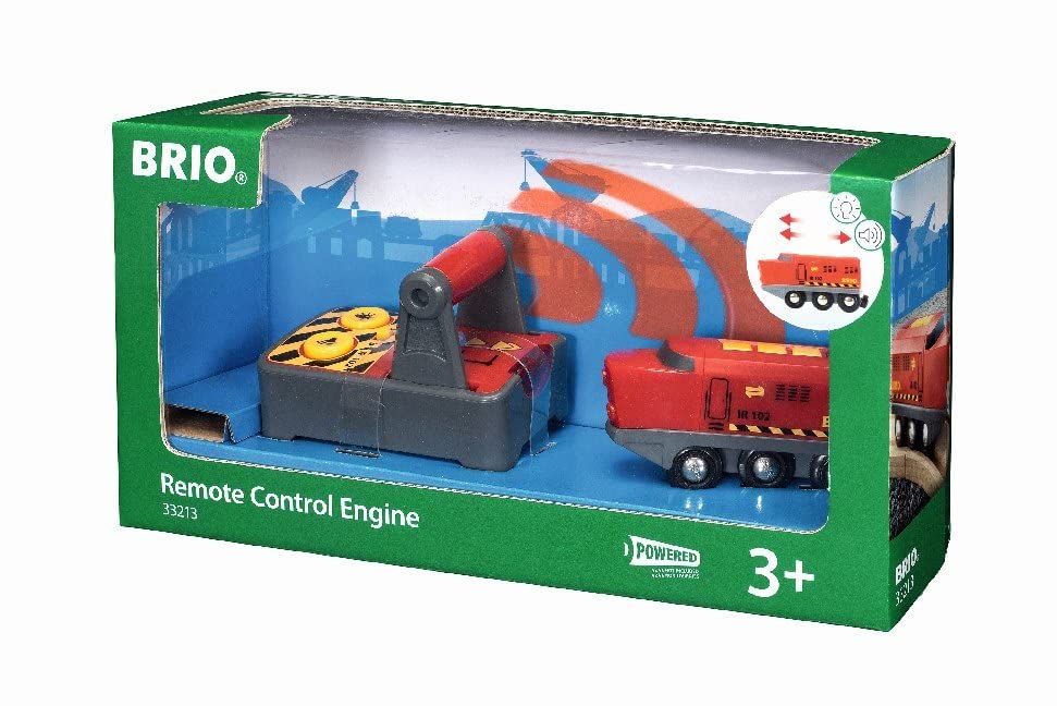 RIO World 33213 – RC Train – 2 Piece Wooden Toy Train Set For Kids Age 3 And Up - Railway Imagination Collection
